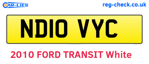 ND10VYC are the vehicle registration plates.