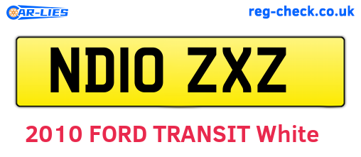 ND10ZXZ are the vehicle registration plates.