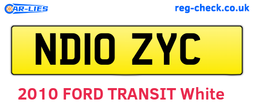 ND10ZYC are the vehicle registration plates.