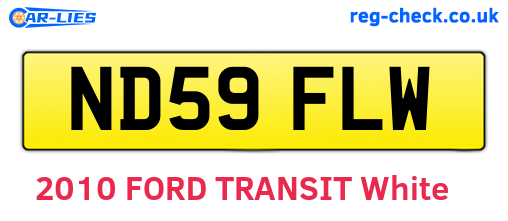 ND59FLW are the vehicle registration plates.