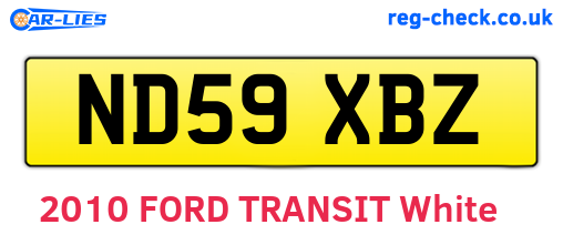 ND59XBZ are the vehicle registration plates.