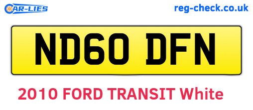 ND60DFN are the vehicle registration plates.