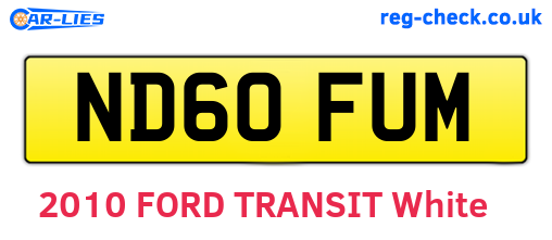 ND60FUM are the vehicle registration plates.