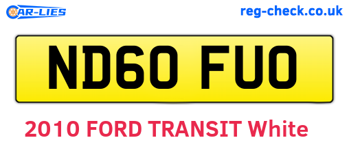 ND60FUO are the vehicle registration plates.