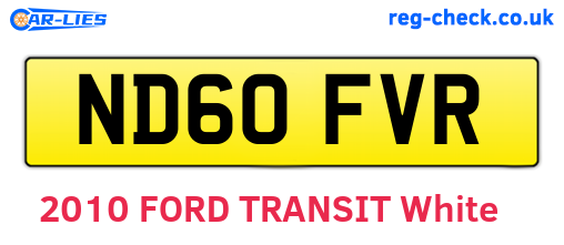ND60FVR are the vehicle registration plates.