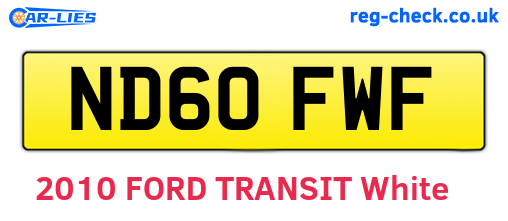 ND60FWF are the vehicle registration plates.