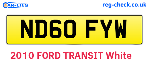 ND60FYW are the vehicle registration plates.