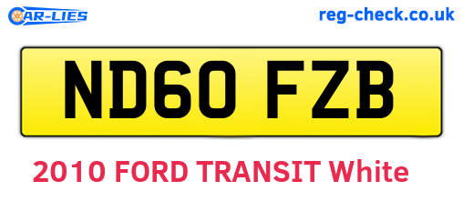 ND60FZB are the vehicle registration plates.
