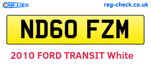 ND60FZM are the vehicle registration plates.