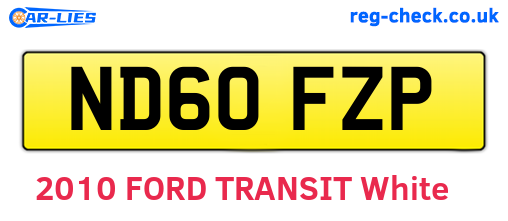 ND60FZP are the vehicle registration plates.