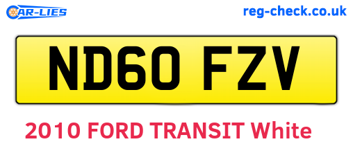 ND60FZV are the vehicle registration plates.