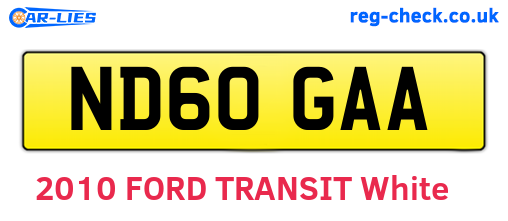 ND60GAA are the vehicle registration plates.