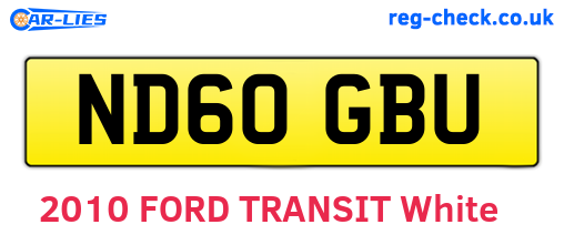 ND60GBU are the vehicle registration plates.