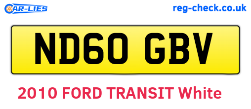 ND60GBV are the vehicle registration plates.