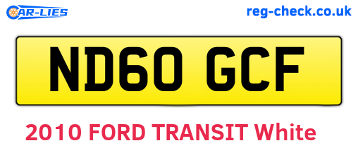 ND60GCF are the vehicle registration plates.