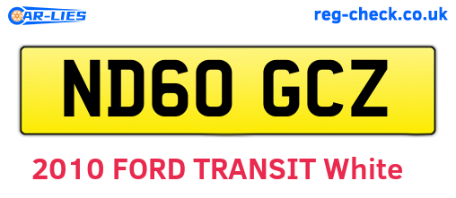 ND60GCZ are the vehicle registration plates.