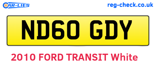 ND60GDY are the vehicle registration plates.