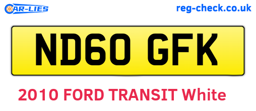 ND60GFK are the vehicle registration plates.