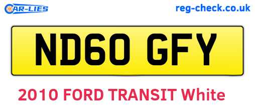 ND60GFY are the vehicle registration plates.