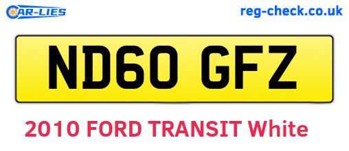 ND60GFZ are the vehicle registration plates.