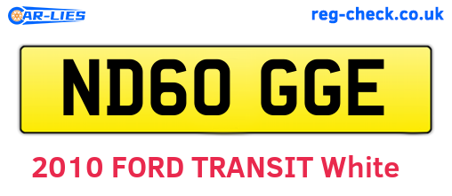 ND60GGE are the vehicle registration plates.