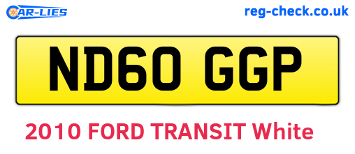 ND60GGP are the vehicle registration plates.