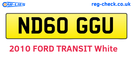 ND60GGU are the vehicle registration plates.