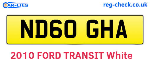 ND60GHA are the vehicle registration plates.