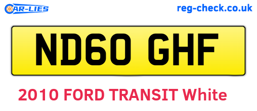 ND60GHF are the vehicle registration plates.