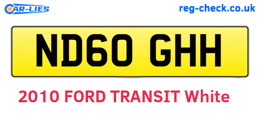 ND60GHH are the vehicle registration plates.