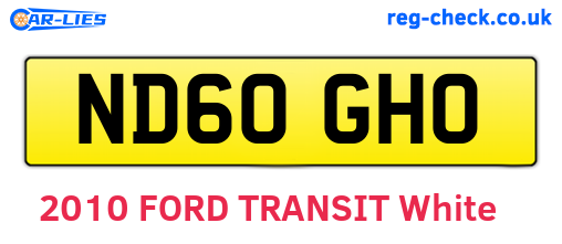 ND60GHO are the vehicle registration plates.