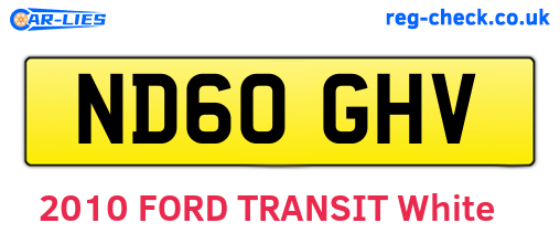 ND60GHV are the vehicle registration plates.