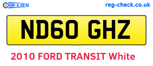 ND60GHZ are the vehicle registration plates.