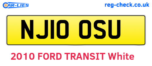 NJ10OSU are the vehicle registration plates.