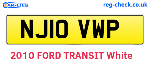 NJ10VWP are the vehicle registration plates.