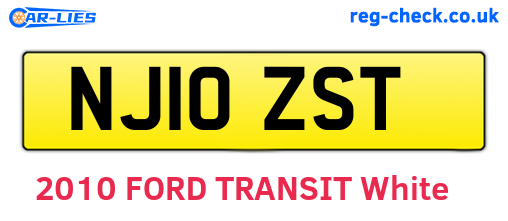 NJ10ZST are the vehicle registration plates.