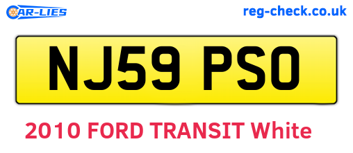 NJ59PSO are the vehicle registration plates.