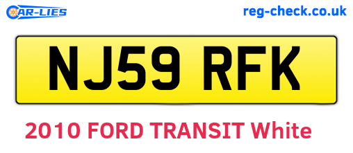 NJ59RFK are the vehicle registration plates.