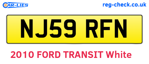 NJ59RFN are the vehicle registration plates.