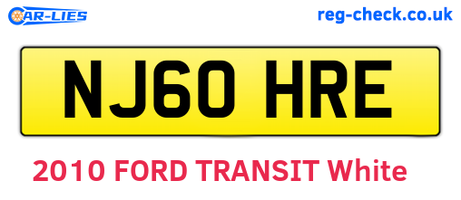 NJ60HRE are the vehicle registration plates.