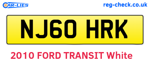 NJ60HRK are the vehicle registration plates.