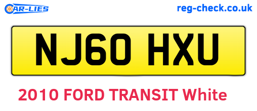 NJ60HXU are the vehicle registration plates.