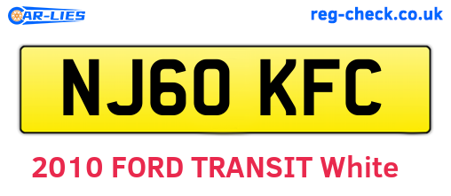 NJ60KFC are the vehicle registration plates.