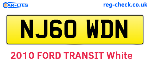 NJ60WDN are the vehicle registration plates.