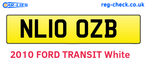 NL10OZB are the vehicle registration plates.