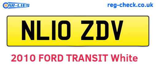NL10ZDV are the vehicle registration plates.