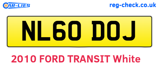 NL60DOJ are the vehicle registration plates.