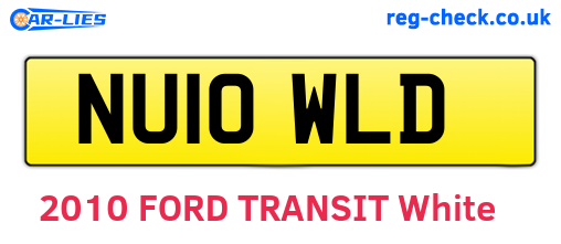 NU10WLD are the vehicle registration plates.