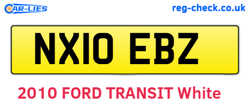 NX10EBZ are the vehicle registration plates.