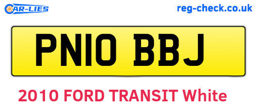 PN10BBJ are the vehicle registration plates.